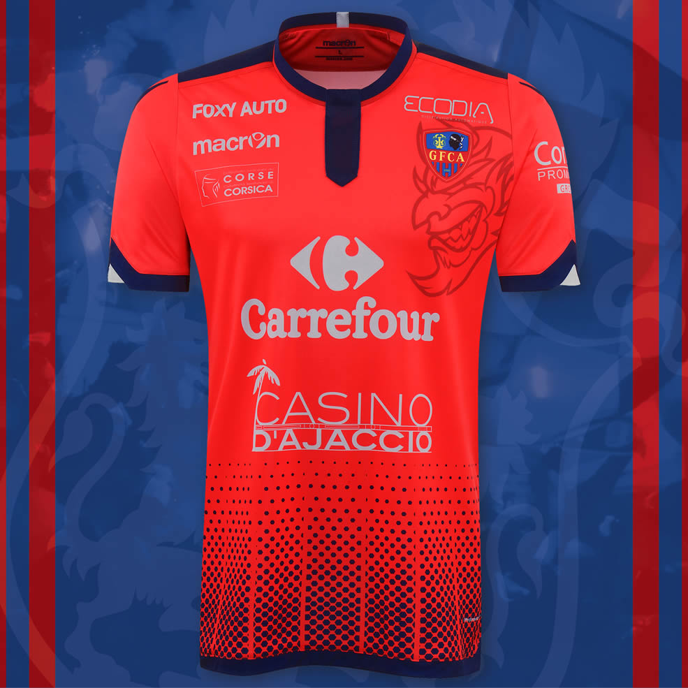Camiseta titular del Gazélec FC Ajaccio | Imagen Web Oficial