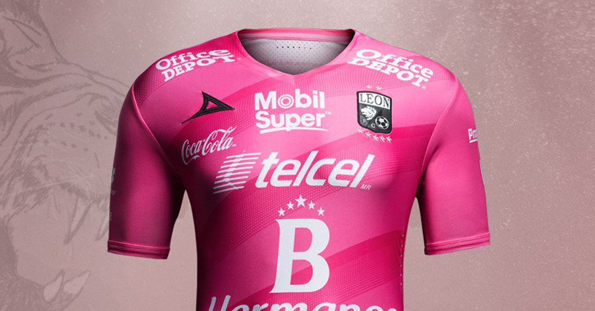 Tan rápido como un flash Escritura Helecho Camiseta rosa Pirma del Club León 2016
