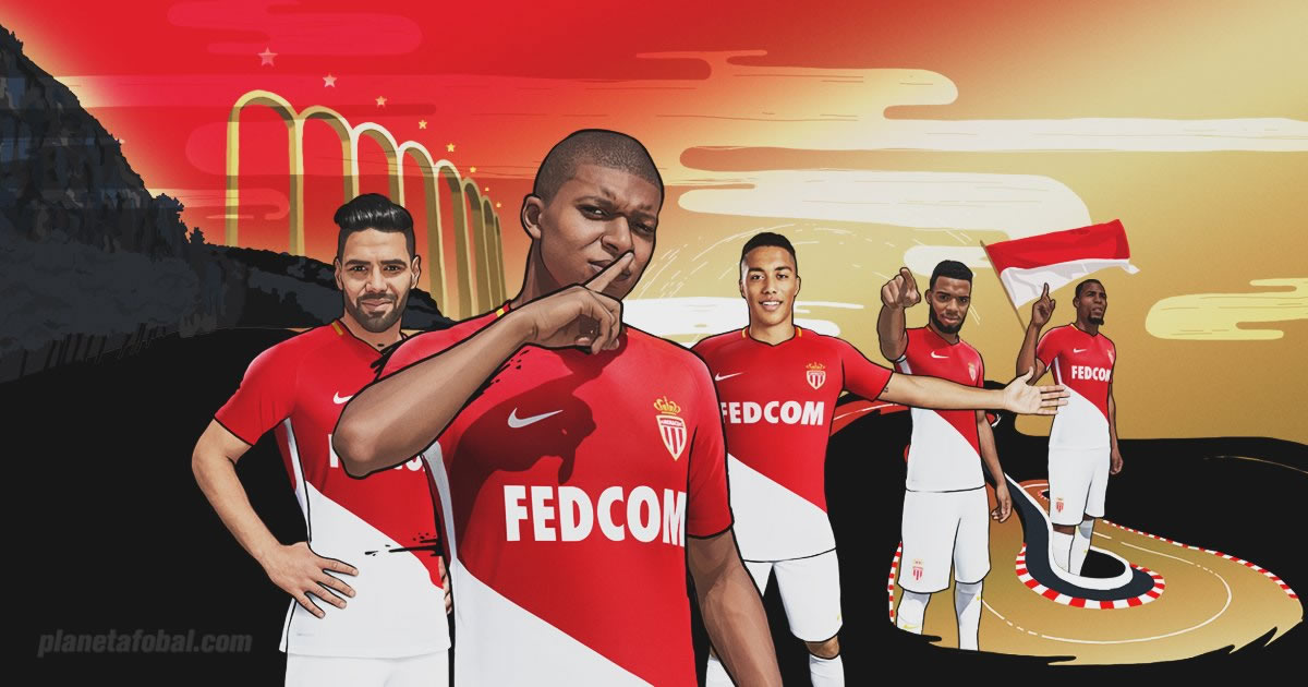 Camiseta titular 2017-18 del AS Monaco | Foto Nike