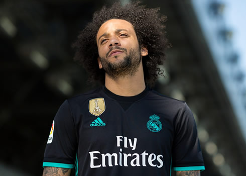 Marcelo con la nueva indumentaria del Real Madrid | Foto Adidas