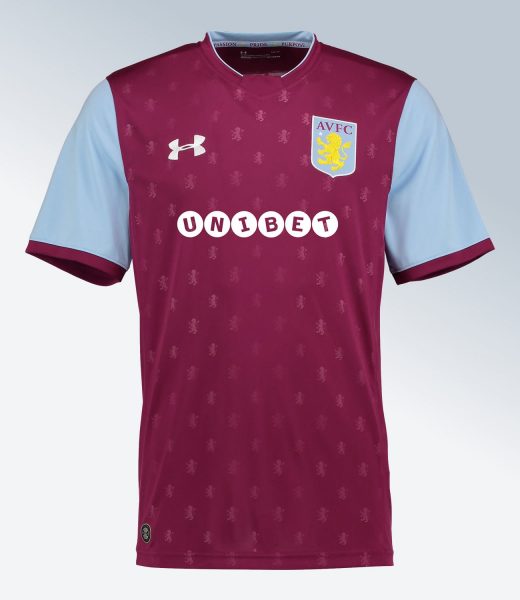 Camiseta titular 2017-18 del Aston Villa | Foto Web Oficial