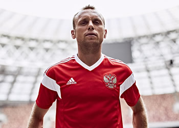 Nueva camiseta titular de Rusia | Foto Adidas