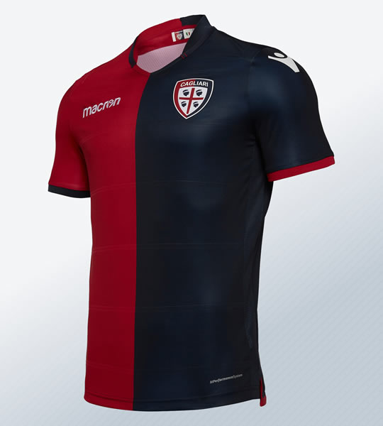 Camiseta titular 2018/19 del Cagliari Calcio | Imagen Macron