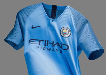 Nueva camiseta titular 2018/19 del Manchester City | Imagen Nike