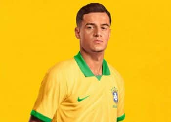 Couthino con la camiseta titular de Brasil Copa América 2019 | Imagen Nike