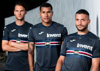 Tercera camiseta Joma de la Sampdoria 2019/20 | Imagen Facebook Oficial