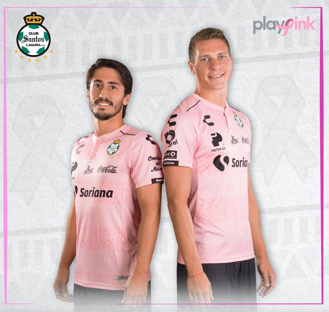 Camiseta rosa del Santos Laguna #PlayPink 2019 | Imagen Charly Fútbol