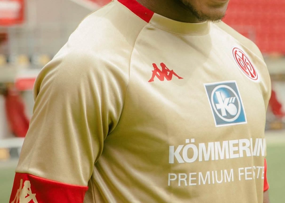 Barra oblicua tranquilo carbón Tercera camiseta Kappa del Mainz 05 2020/21