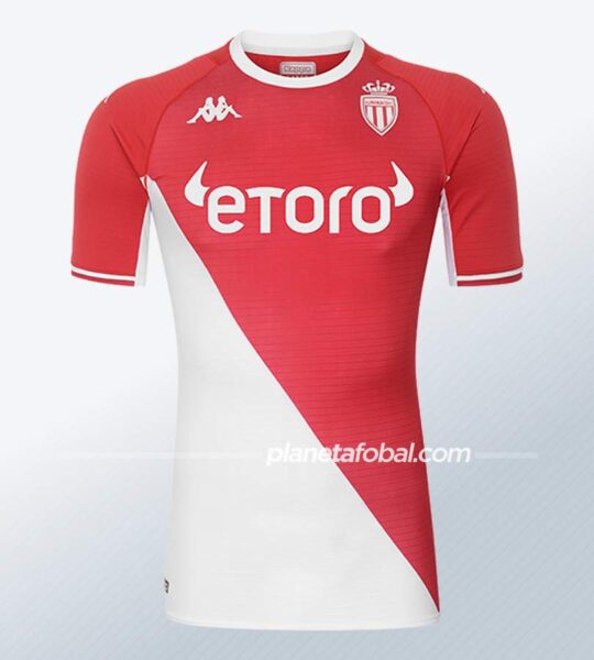 Camiseta titular Kappa del AS Monaco 2021/2022