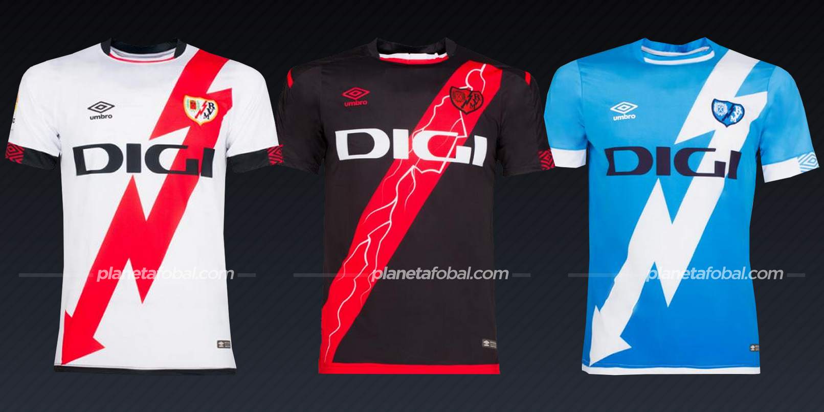 Rayo Vallecano (Umbro) | Camisetas de LaLiga 2021/22