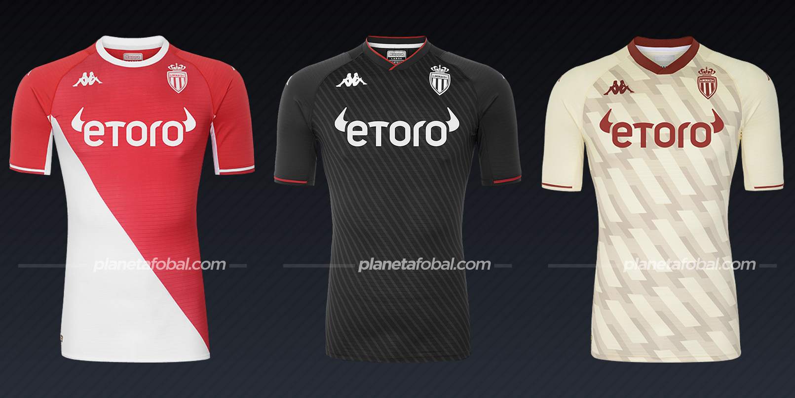 AS Monaco (Kappa) | Camisetas de la Ligue 1 2021/22
