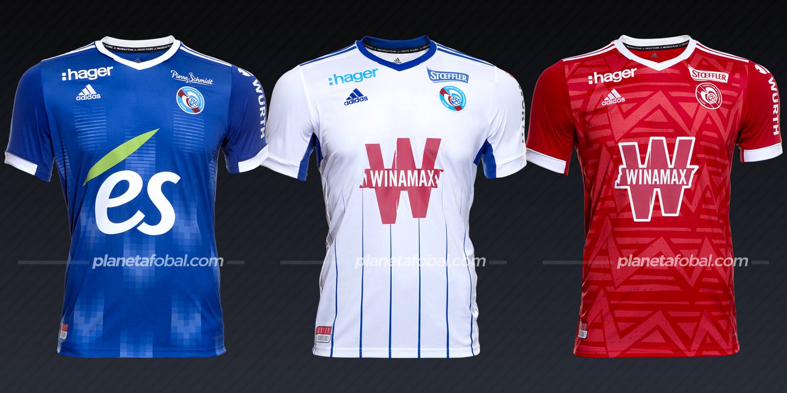 RC Estrasbourg (adidas) | Camisetas de la Ligue 1 2021/22