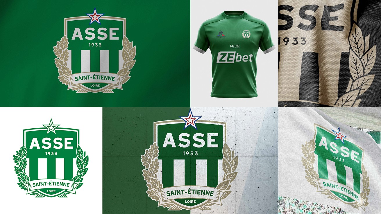 Nuevo escudo del AS Saint-Étienne (Opción 3)