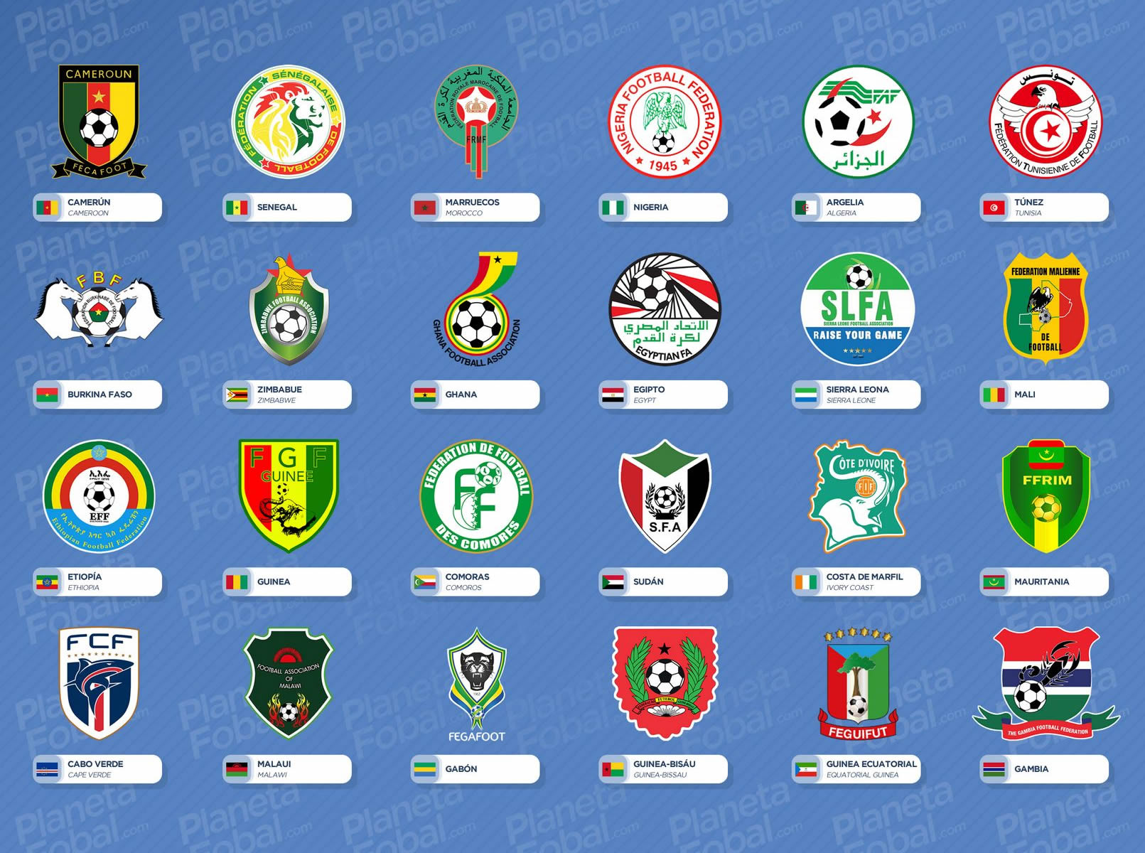 Selecciones de la Copa Africana de Naciones 2021