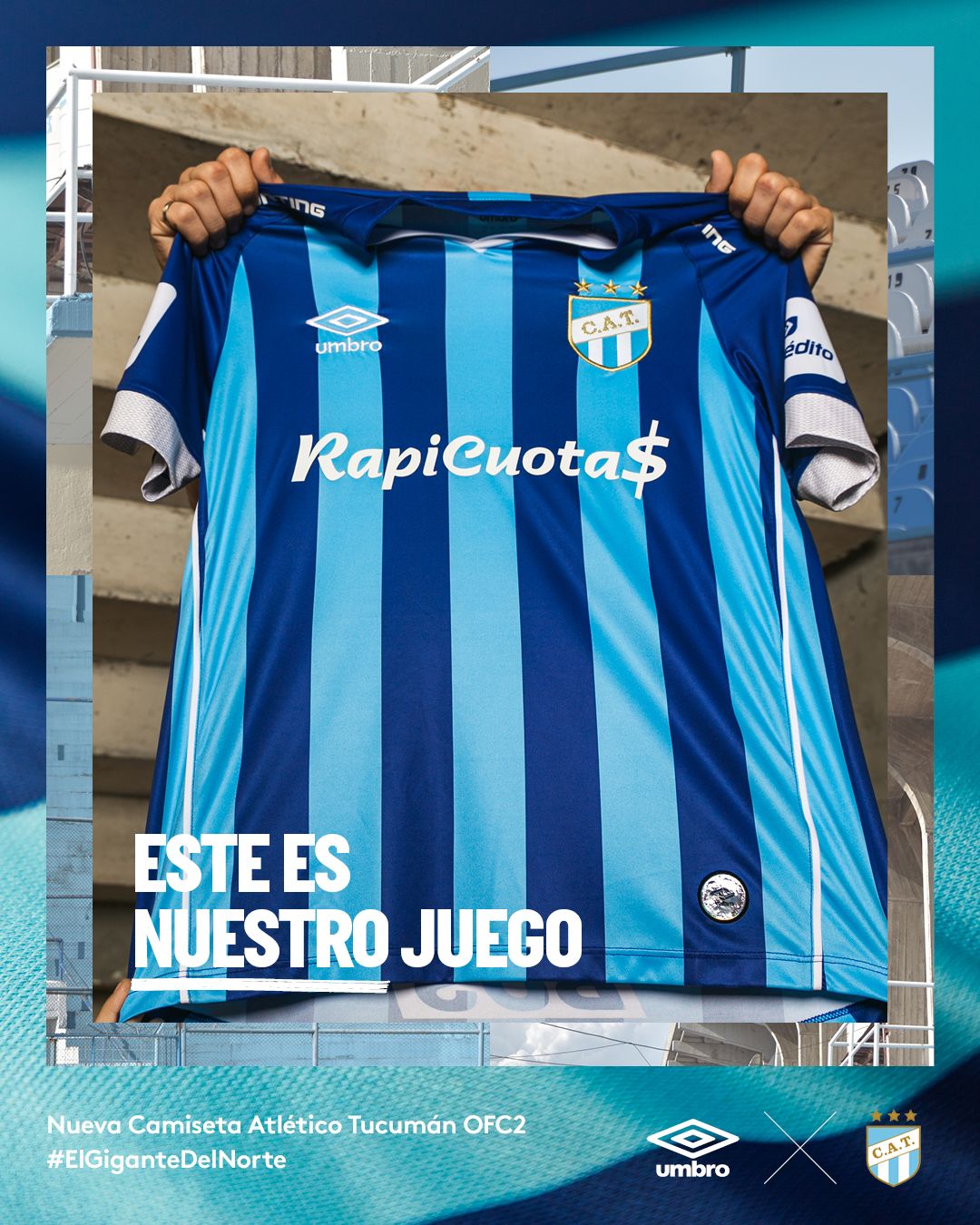 mapa subtítulo Papúa Nueva Guinea Camiseta suplente Umbro de Atlético Tucumán 2022/23