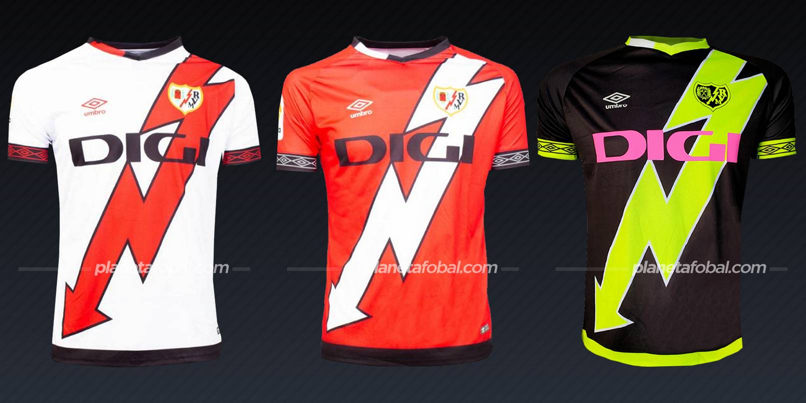 Rayo Vallecano (Umbro) | Camisetas LaLiga 2022/23