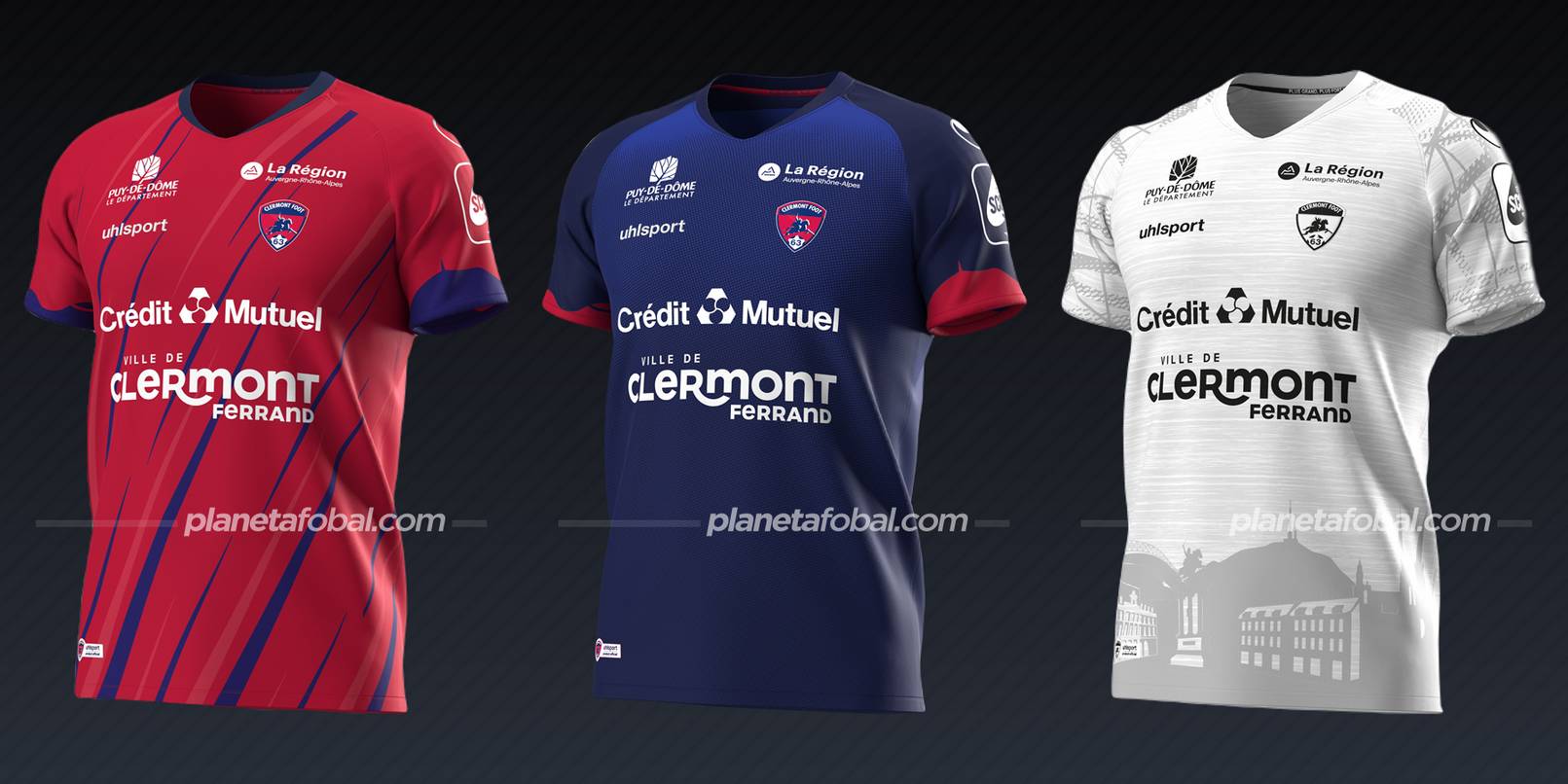 Clermont Foot 63 (uhlsport) | Camisetas de la Ligue 1 2022/23