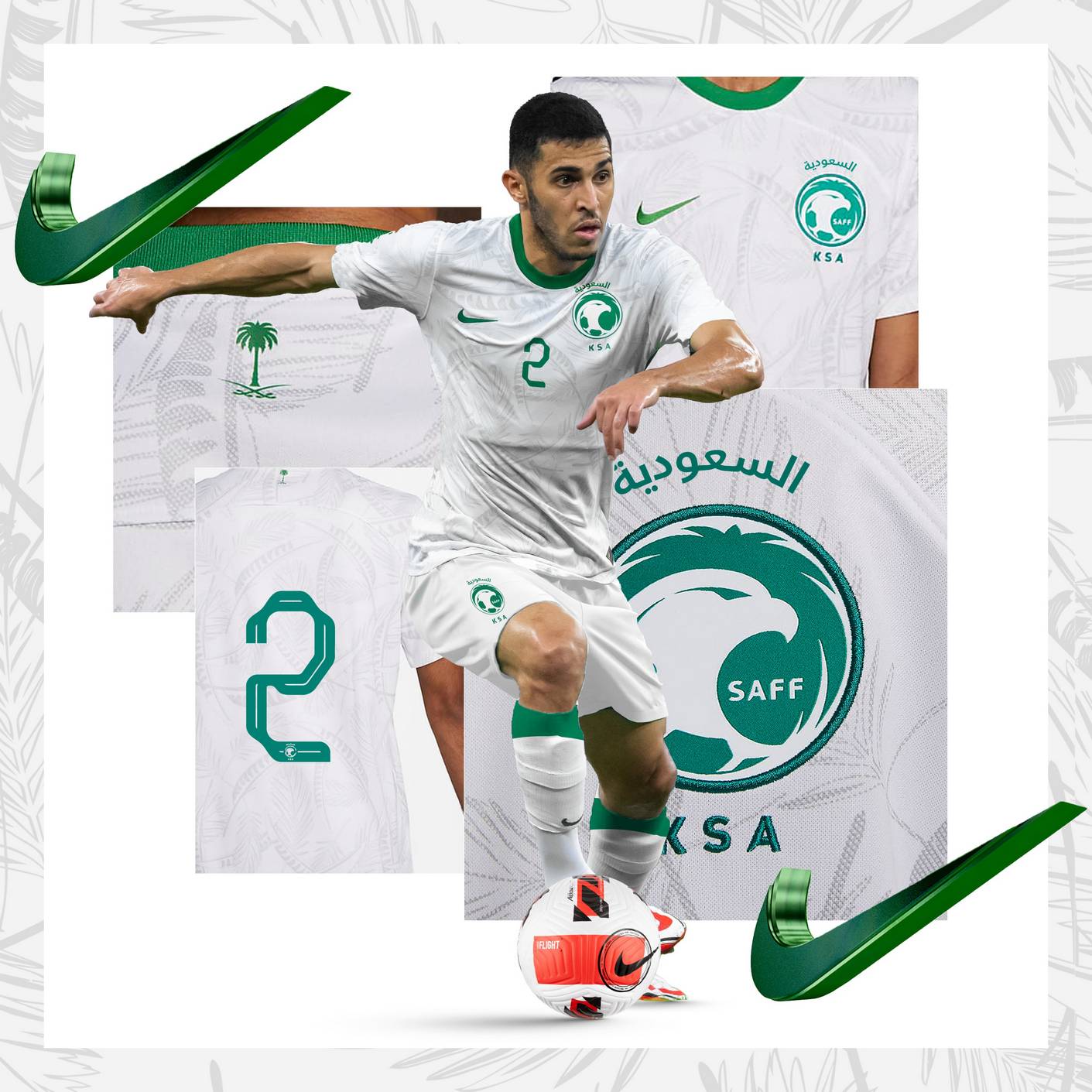 Camisetas Nike de Arabia Saudita Mundial 2022