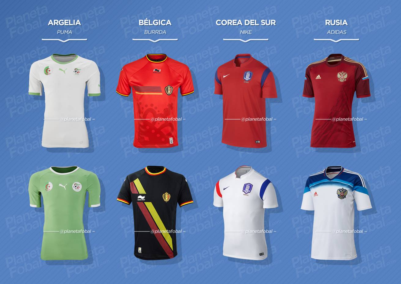 Grupo H | Camisetas del Mundial 2014