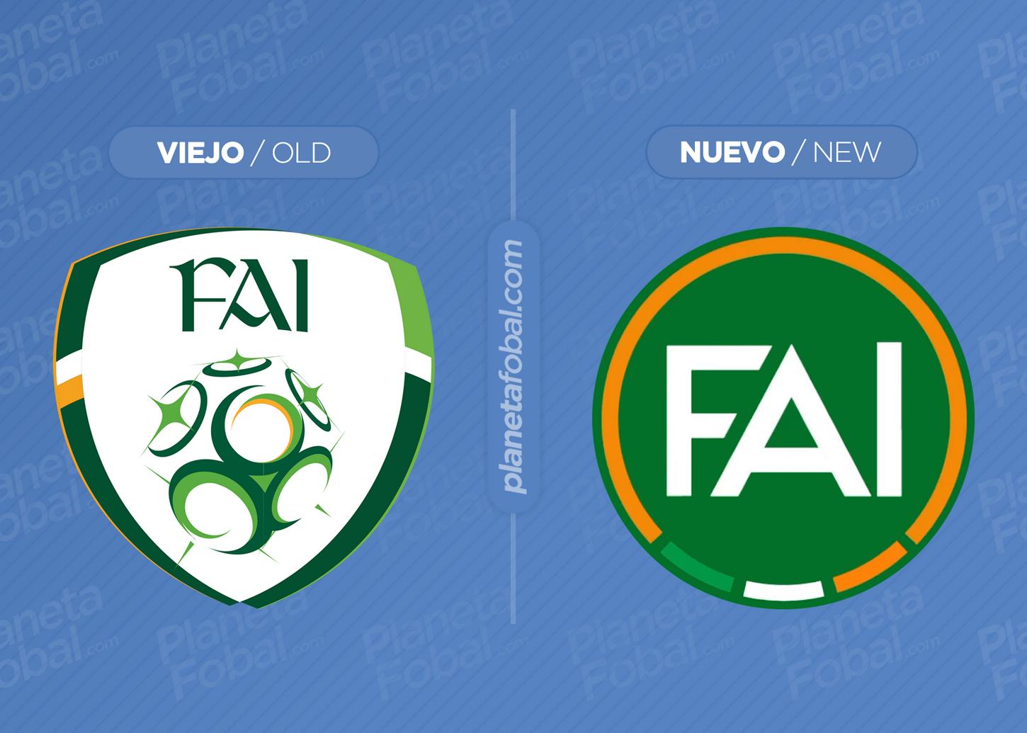 Nuevo escudo de la Asociación Irlandesa de Fútbol (FAI)
